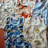 Com bo 10 bộ quần áo lanh cho bé rai bé gái