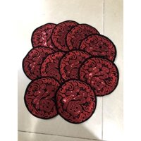 com bo 10 tròn chữ hỷ xnh xắn 16cm