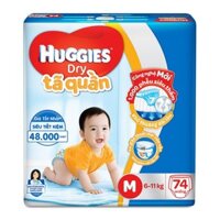 Com bo 2 bịch Tã quần Hugies size M (74 miếng)