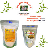 Com Bo 2 Gói  Bột Chiên Tôm Cá 1 Kg, Bột Rang Muối 450 Gam