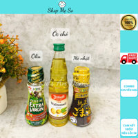 Com bo 3 chai  Dầu ăn Dặm Cho Bé 6 Tháng Đủ Loại, Dầu Oliu Nhật, Dầu óc Chó,dầu mè ajinomoto,/shopmeso