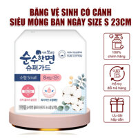 Com Bo 3 Gói Băng vệ sinh Kleannara Soonsoohan Hàn Quốc siêu mỏng ban ngày size S 23cm - 8 miếng/gói có cánh