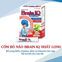 Cốm bổ não Brain IQ Nhất Long hộp 20 gói - Bổ sung DHA, Choline, Kẽm và vitamin hỗ trợ tốt cho não