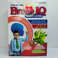 Cốm bổ não Brain IQ Nhất Long hộp 20 gói - Dùng cho trẻ đang  có nhu cầu tăng cường bổ sung DHA, Kẽm và Vitamin cho não