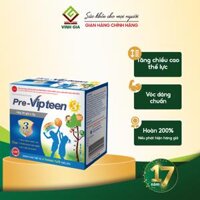 Cốm Bổ Sung Canxi Tăng Chiều Cao Pre-Vipteen 3 VINH GIA Dành Cho Trẻ Từ 6 Tháng Tuổi Hộp 20 Gói