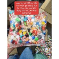 com bo túi 200 chi tiết gài táp ly, táp lô xe phận nhựa ô tô,,xe máy tiện dụng