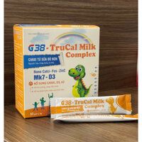 Cốm bột G38 - TruCal Milk Complex Nano Calci từ sữa bò non, D3, Fos, Kẽm, MK7 - Hỗ trợ phát triển chiều cao ở trẻ