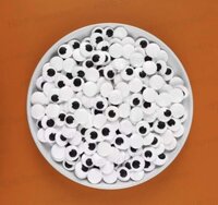 Cốm đường (kẹo) halloween -Hình mắt trắng đen size to 1cm (gói 100gam).