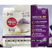 Cơm Gạo Nếp Than hàn quốc 210g*3 - 햇반 흑미밥