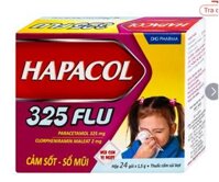 Cốm Hapacol 325 Flu DHG điều trị đau đầu, đau nửa đầu, đau răng (24 gói)
