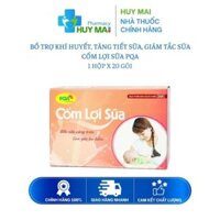 Cốm Lợi Sữa PQA Bổ Trợ Khí Huyết Tăng Tiết Sữa Giảm Tắt Sữa Hộp 20 Gói