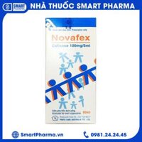Cốm pha hỗn dịch Novafex 100mg/5ml Mekophar điều trị nhiễm khuẩn đường hô hấp (60ml)