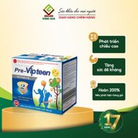 Cốm Pre-Vipteen 2 Bổ Sung Canxi Tăng Chiều Cao, Tăng Sức Đề Kháng Phát Triển Thể Lực Cho Trẻ Hộp 20 Gói