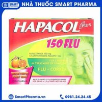 Cốm sủi bọt Hapacol 150 Flu hộp 24 gói DHG