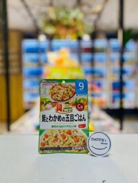 Cơm thập cẩm kiểu Nhật với cá hồi & rong biển Wakame Wakodo 9th (80g)