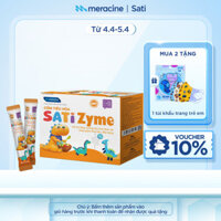 Cốm tiêu hóa SatiZyme hộp 20 gói x 3g tăng cường hấp thu dưỡng chất cho bé, cải thiện đầy bụng khó tiêu