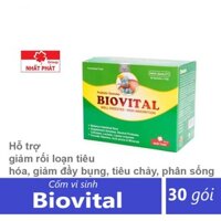 |Cốm vi sinh Biovital - Giúp trẻ tiêu tốt. Giảm rối loạn tiêu hóa, đầy bụng, nôn chớ, tiêu chảy, phân sống (Hộp 30 gói)