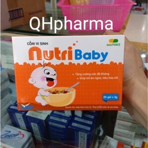 Cốm Vi Sinh Nutribaby, Hộp 20 gói x 3g - Giúp Trẻ Ăn Ngon Tăng Cường Sức Đề Kháng