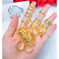 COMB 100 CHIẾC NHẪN TRƠN MẠ VÀNG HÀNG CAO CẤP