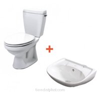 Combbo INAX bồn cầu C117VA + lavabo L284V