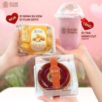 Combo 01 bánh Su Kem & 01 Flan Gato (Tặng trà măng cụt)