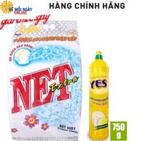 [COMBO ] 01 Túi Bột Giặt Net Extra 5,5kg + TẶNG 1 Nước rửa chén 750g Siêu Sạch