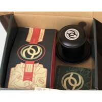 Combo 01 túi cà phê bột Robusta nguyên chất 250gram và 01 phin cà phê nhôm mạ anod cao cấp