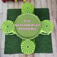 Combo 02 bộ bàn ghế trà chanh tròn size nhỏ -Song Long-Qui Phúc
