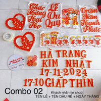 Combo 02- Bộ chữ xốp trang trí đám cưới đã có keo dán (Đọc mô tả sản phẩm)