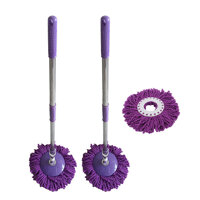 Combo 02 Cây lau nhà Ánh Dương AD 2046 Mâm nhựa  Tặng 01 Bông lau trị giá 50.000 - Màu ngẫu nhiên