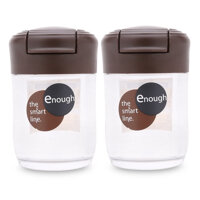 Combo 02 chai đựng gia vị muối, tiêu, ớt 68ml hàng nội địa Nhật Bản - Nâu