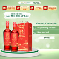 [Combo 02 Chai] Nước Mắm Tôm Biển độ đạm 45N - Nước Mắm Tĩn 500ml/chai Sunimart Hồng Ngọc Đại Dương