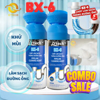 [Combo 02 Chai] Thông tắc bồn rửa bát, thông đường ống O'TECH BX-6 (450ml) Foam cleaner, pipeline cleaning agent