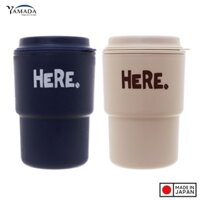 Combo 02 cốc giữ nhiệt có nắp xoay HERE 320ml cao cấp tiện dụng - Hàng nội địa Nhật Bản. - Xanh Navy  Be