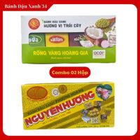 Combo 02 Hộp Bánh Đậu Xanh: Nguyên Hương 320g, Hoàng Gia Trái Cây 200g