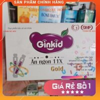 COMBO 02 HỘP GINKID ĂN NGON 11X GOLD hộp 20 ống nhựa tiện lợi