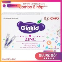 Combo 02 hộp ginkid zinC bổ sung kemz tăng đề kháng cho bé hộp 4vi x 5ml