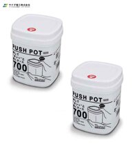 Combo 02 Hộp nhựa đựng thực phẩm Sanada Push Pot - Hàng nội địa Nhật Bản - 700ml - Trắng sữa