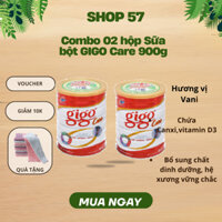 Combo 02 hộp Sữa bột Gigo Care 900g bổ sungGlucosamine,Maltodextrin chất xơ cho người trưởng thành