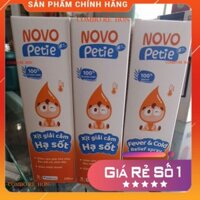 COMBO 02 HỘP Xịt giải cảm hạ sốt novo petie cho trẻ từ 6 tháng tuổi chai 100ml