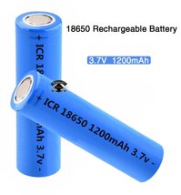 Combo 02 Pin Sạc ICR 18650 1200mah 3.7v ( Màu Xanh ) dùng chung cho các đồ điện tử đồ công nghiệp sử dụng loại pin 18650