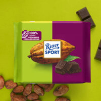 Combo 02 Sôcôla Ritter Sport Ghana 81%: Hương Vị Đậm Đà Từ Thiên Nhiên 🌍🍫 2 x 100g