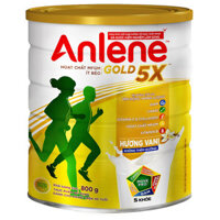 Combo 02 Sữa Bột Anlene Gold 5X Hương Vanilla (Hộp thiếc 800g) - Tặng bộ 2 khăn Anlene