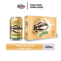 Combo 02 Thùng Bia Huda Gold - Thùng 24 lon 330ml