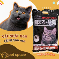 [COMBO 03 bịch ]Cát Nhật đen cho mèo 4kg 9L, Cát vệ sinh cho mèo khử mùi, vón cục, thấm hút Petspace [COMBO 03 bịch]