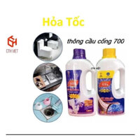 [Combo 03 Chai 700g] Nước Thông tắc bồn cầu/cống, chai thông cầu chống hôi và diệt khuẩn, trị nghẹt bảo vệ đường ống