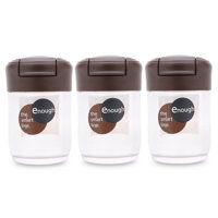 Combo 03 chailọhũ đựng gia vị muối, tiêu, ớt 68ml hàng nội địa Nhật Bản - Nâu