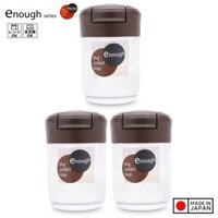 Combo 03 chailọhũ đựng gia vị muối, tiêu, ớt 68ml hàng nội địa Nhật Bản - Nâu