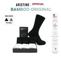 Combo 03 Đôi Tất, Vớ nam ARISTINO Bizmen cao cổ chất bamboo sợi tre kháng khuẩn, khử mùi - BM.0523