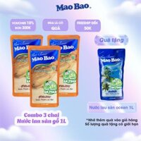 Combo 03 túi Nước Thơm Lau Sàn Mao Bao 1000ml - Gỗ Đàn Hương